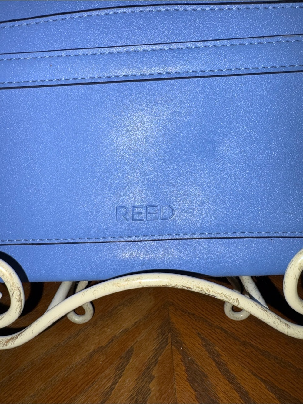 Reed Krakoff Atlantique Blue Belted Front Pocket Wristlet - Picture 6 of 9